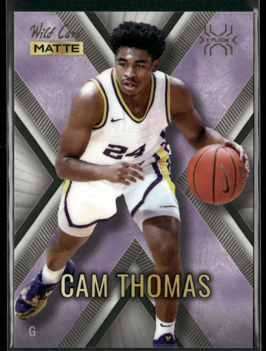 Cam Thomas 2022 Wild Card Matte X-Plode White/Purple X #MXP-6