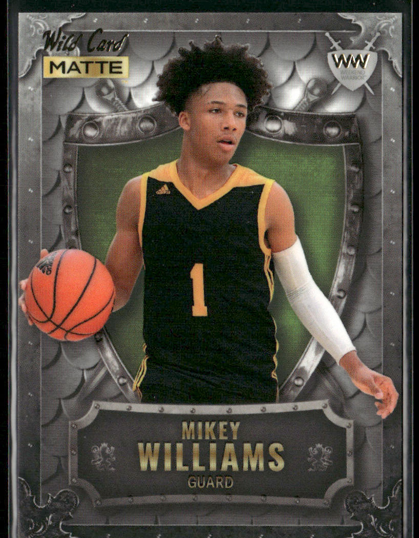 Mikey Williams 2022 Wild Card Matte Weekend Warrior Silver/White/Green #WW-35