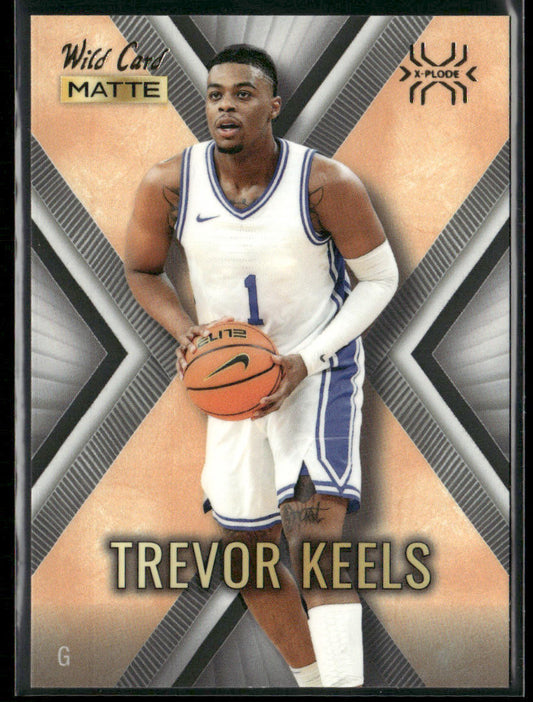 Trevor Keels 2022 Wild Card Matte X-Plode White/Orange X #MXP-39