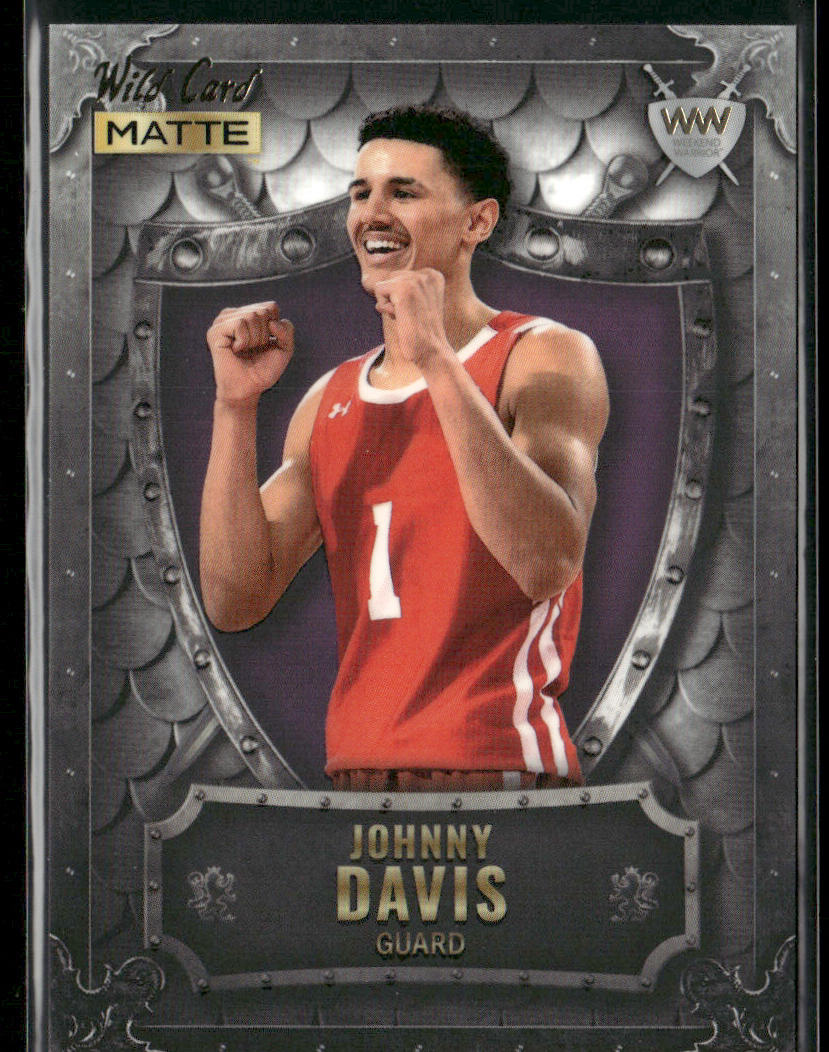 Johnny Davis 2022 Wild Card Matte Weekend Warrior Silver/White/Purple #WW-21