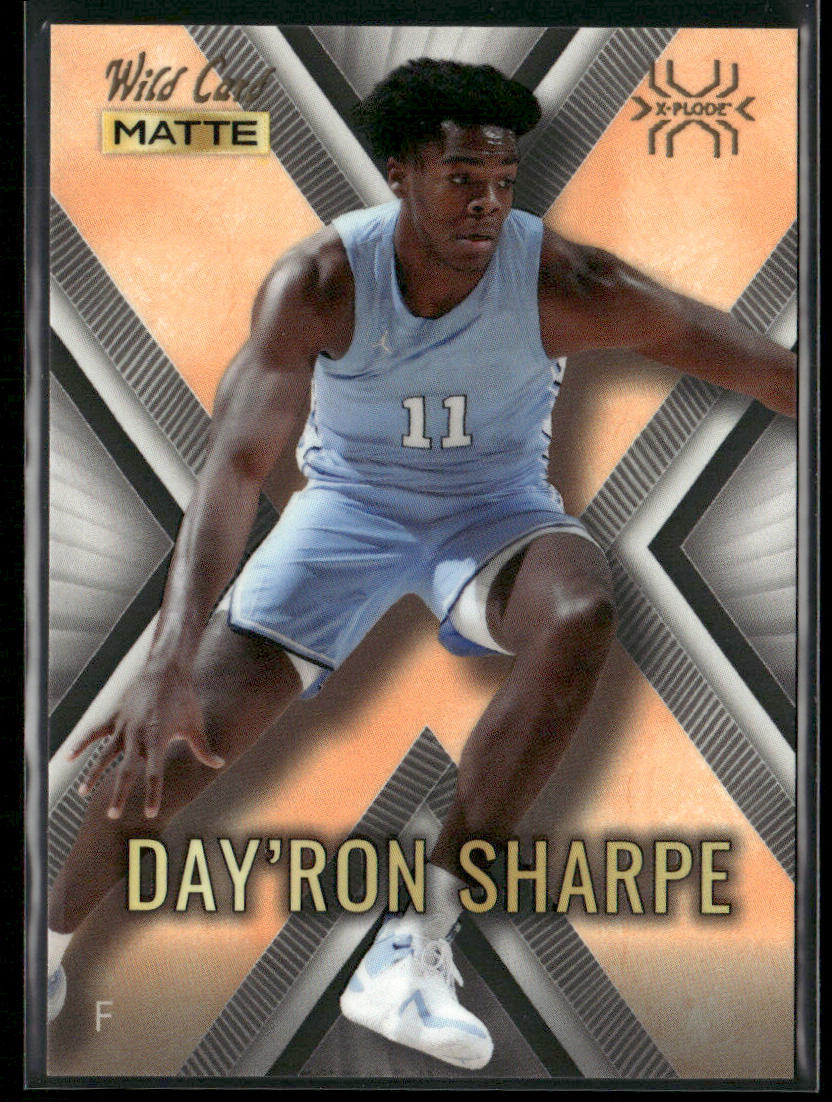 Day'Ron Sharpe 2022 Wild Card Matte X-Plode White/Orange #MXP-11