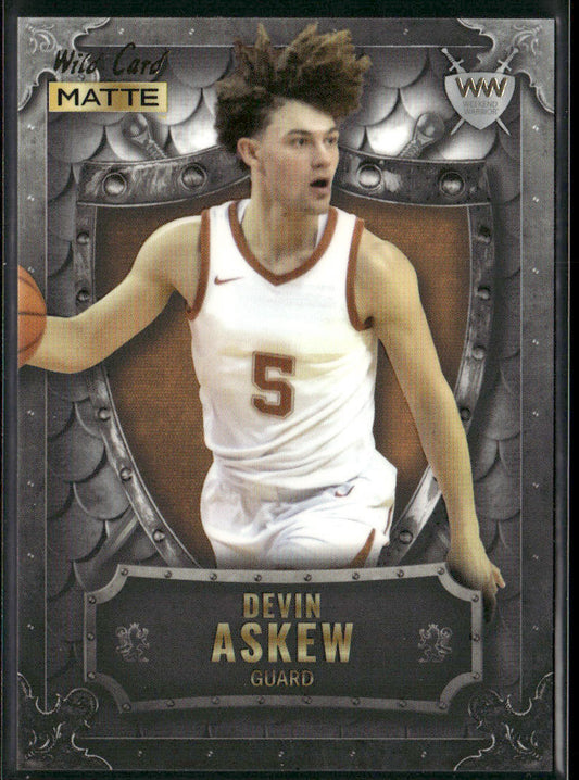 Devin Askew 2022 Wild Card Matte Weekend Warrior Silver/White/Orange #WW-12