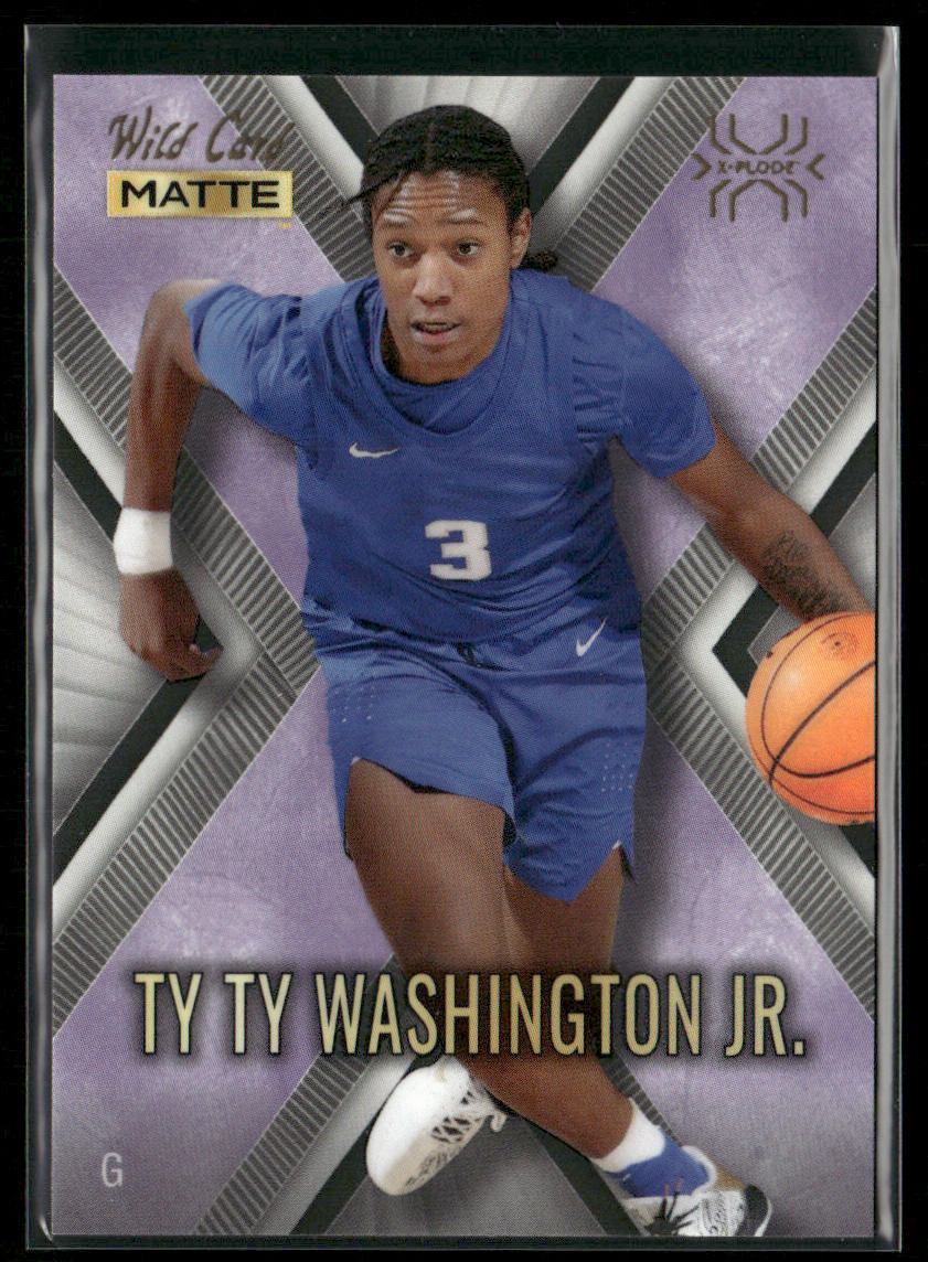 Ty Ty Washington Jr. 2022 Wild Card Matte X-Plode White/Purple X #MXP-41