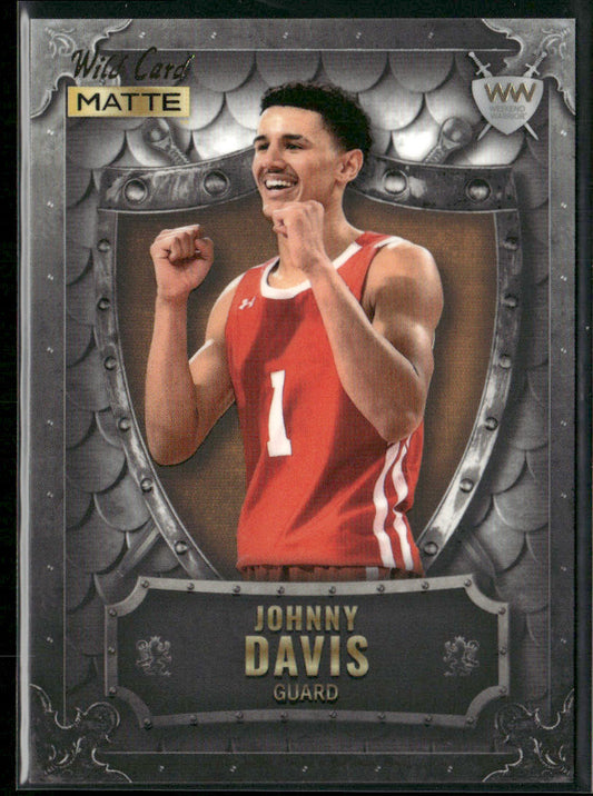 Johnny Davis 2022 Wild Card Matte Weekend Warrior Silver/White/Orange #WW-21 front