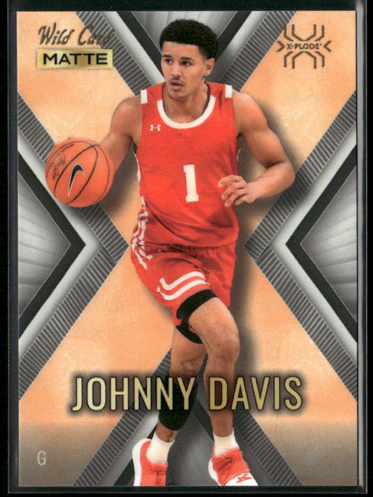 Johnny Davis 2022 Wild Card Matte X-Plode White/Orange X #MXP-21