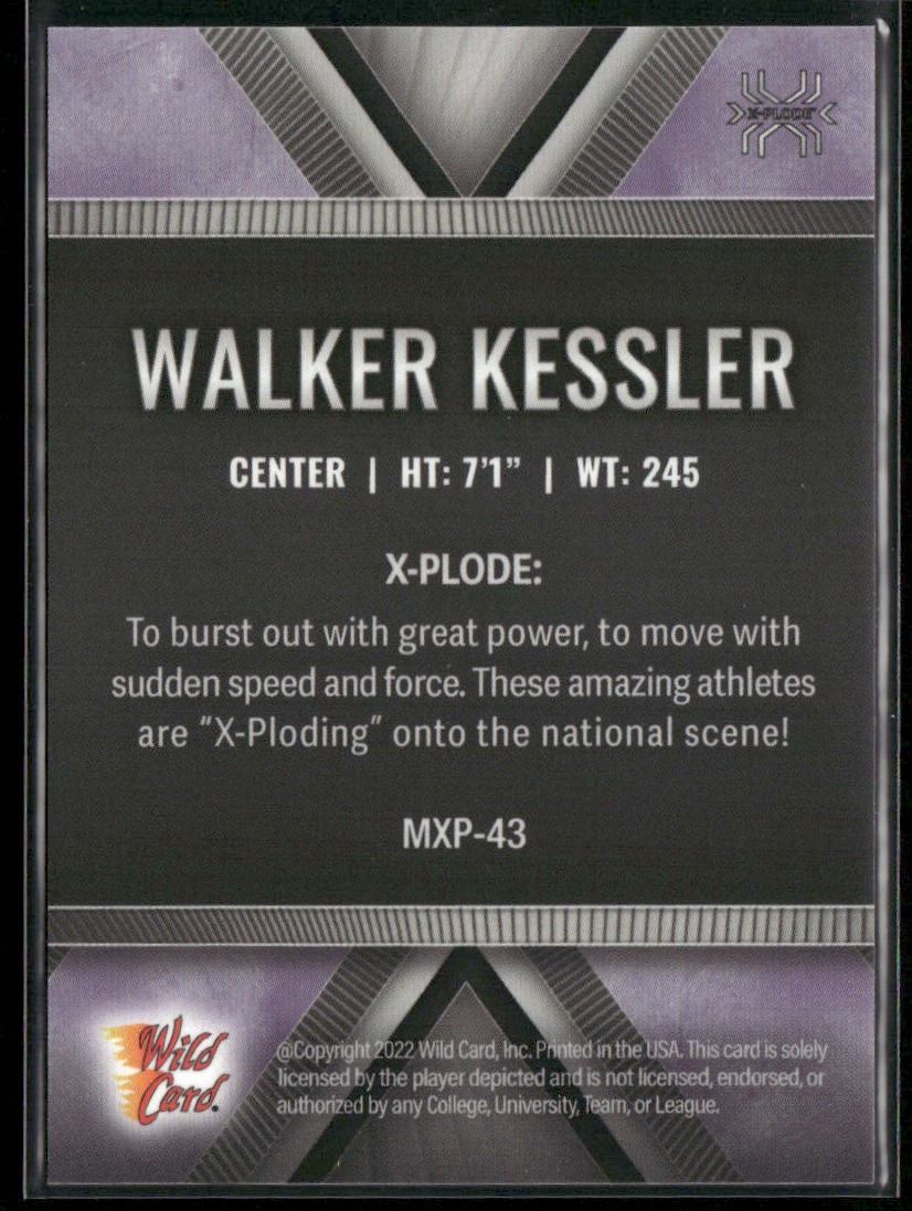 Walker Kessler 2022 Wild Card Matte X-Plode White/Purple X #MXP-43