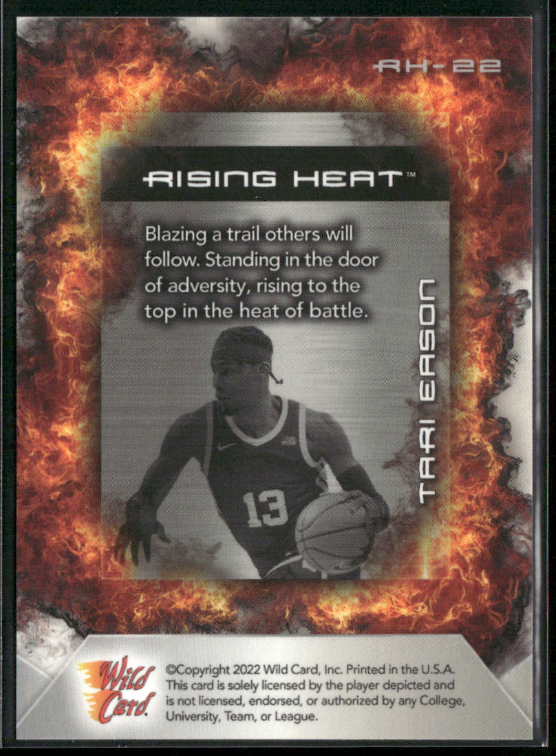 Tari Eason 2022 Wild Card Matte Rising Heat White/Orange #RH-22 LSU Tigers