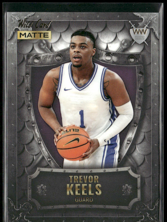 Trevor Keels 2022 Wild Card Matte Weekend Warrior Silver/White/Purple