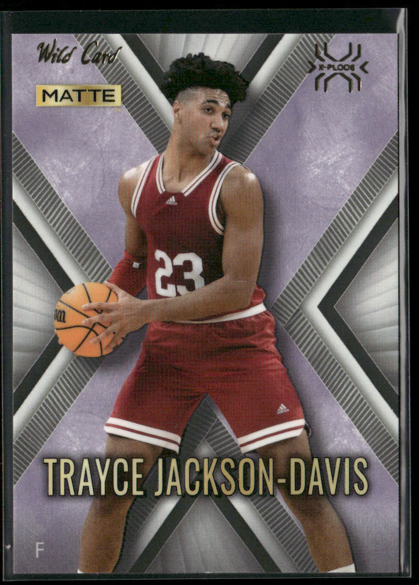 Trayce Jackson-Davis 2022 Wild Card Matte X-Plode White/Purple X #MXP-38