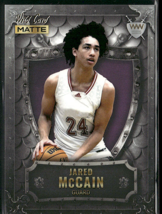 Jared McCain 2022 Wild Card Matte Weekend Warrior Silver/White/Purple #WW-50