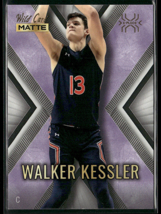 Walker Kessler 2022 Wild Card Matte X-Plode White/Purple X #MXP-43 front