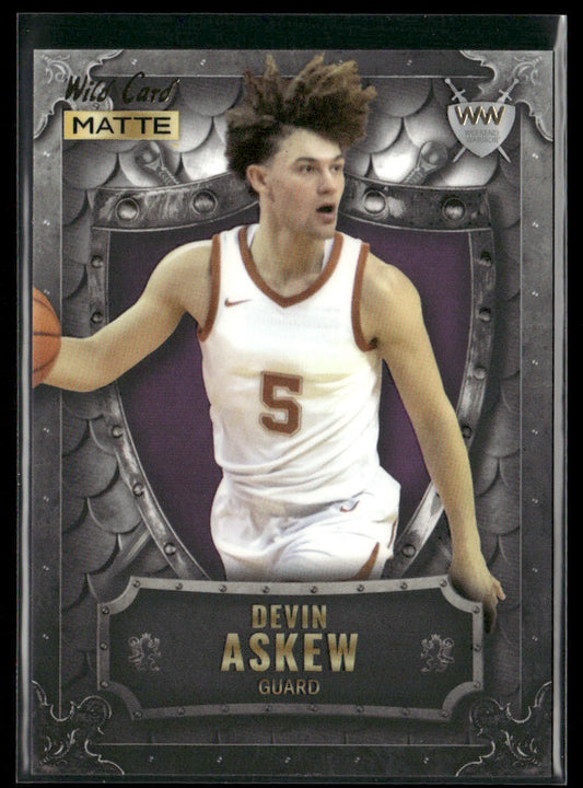 Devin Askew 2022 Wild Card Matte Weekend Warrior Silver/White/Purple #WW-12