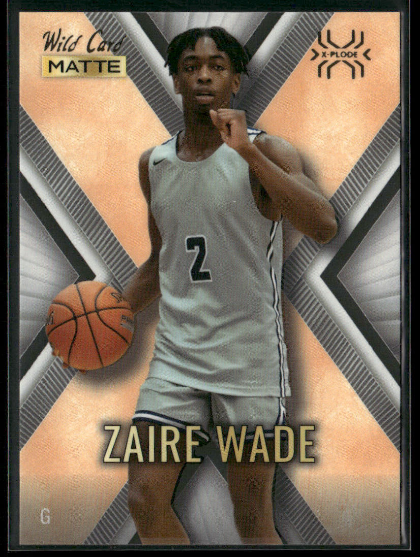 Zaire Wade 2022 Wild Card Matte X-Plode White/Orange X #MXP-44