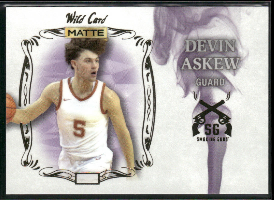 Devin Askew 2022 Wild Card Matte Smoking Guns White/Purple #SG-4