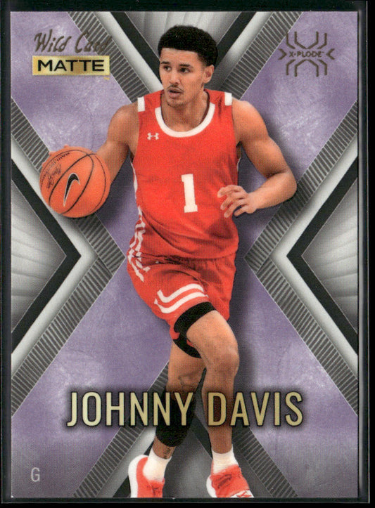 Johnny Davis 2022 Wild Card Matte X-Plode White/Purple X #MXP-21