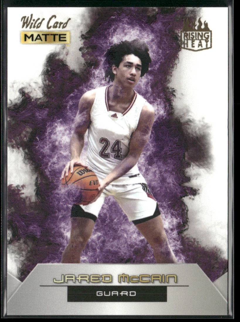 Jared McCain 2022 Wild Card Matte Rising Heat White/Purple #RH-9 Huskies