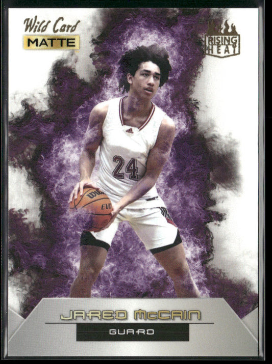 Jared McCain 2022 Wild Card Matte Rising Heat White/Purple #RH-9 Huskies
