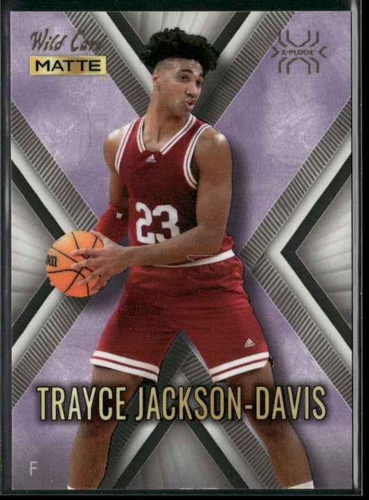 Trayce Jackson-Davis 2022 Wild Card Matte X-Plode White/Purple X #MXP-38 front