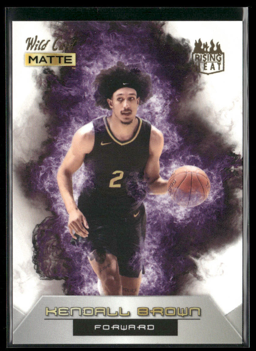 Kendall Brown 2022 Wild Card Matte Rising Heat White/Purple #RH-15 Baylor Bears