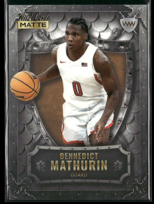 Bennedict Mathurin 2022 Wild Card Matte Weekend Warrior Silver/White/Orange