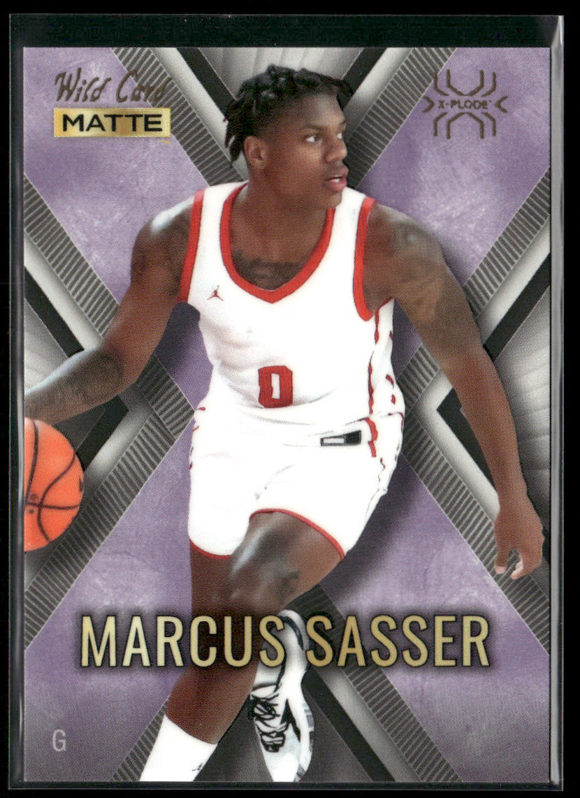 Marcus Sasser 2022 Wild Card Matte X-Plode White/Purple X #MXP-33