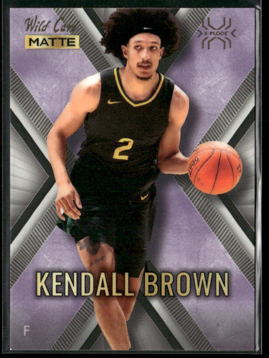 Kendall Brown 2022 Wild Card Matte X-Plode White/Purple X #MXP-27