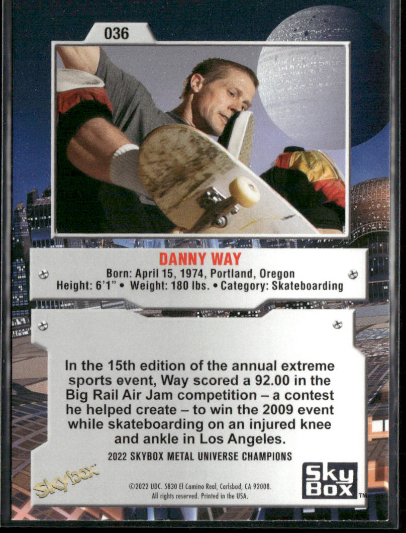 Danny Way 2022 SkyBox Metal Universe Champions #036