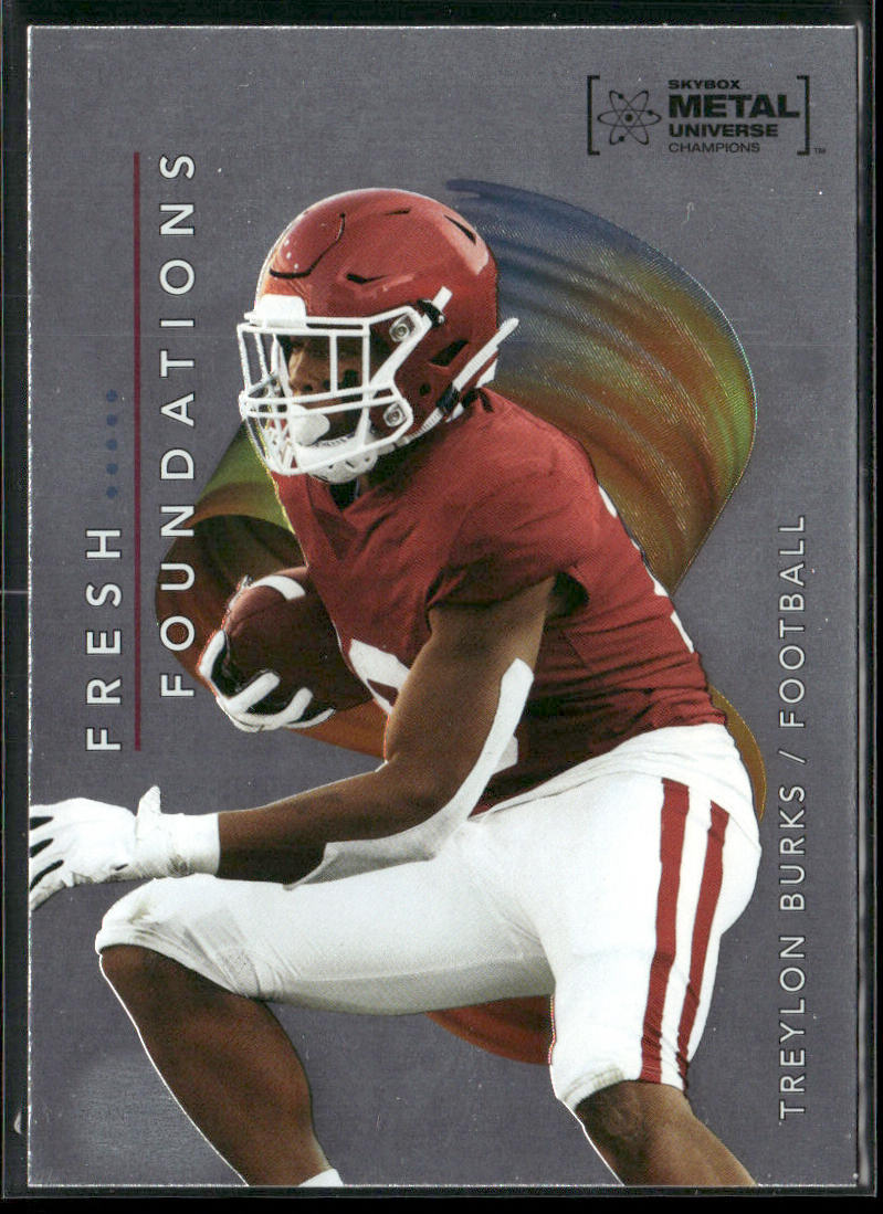 Treylon Burks 2022 SkyBox Metal Universe Champions Fresh Foundations #FF8 front