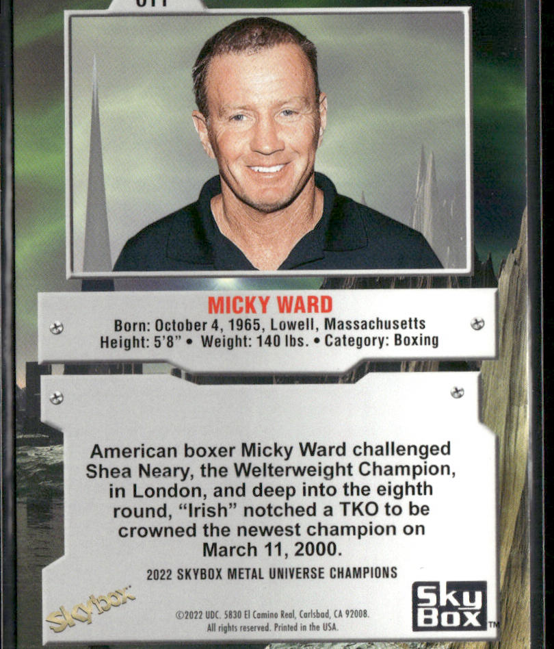 Micky Ward 2022 SkyBox Metal Universe Champions #011 back