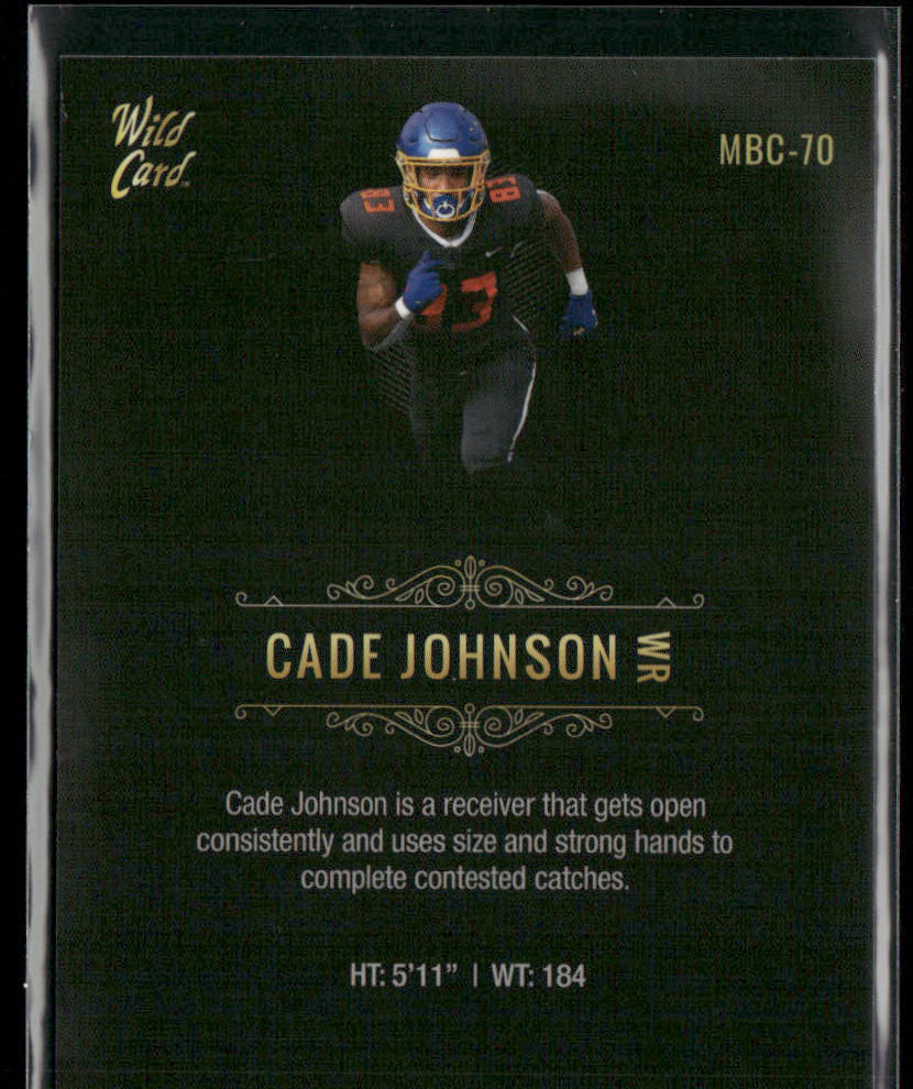 Cade Johnson 2021 Wild Card Matte White Black #MBC-70 Jackrabbits