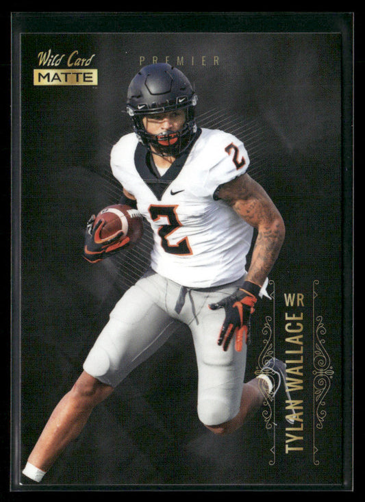 Tylan Wallace 2021 Wild Card Matte White Black #MBC-56 Oklahoma State Cowboys