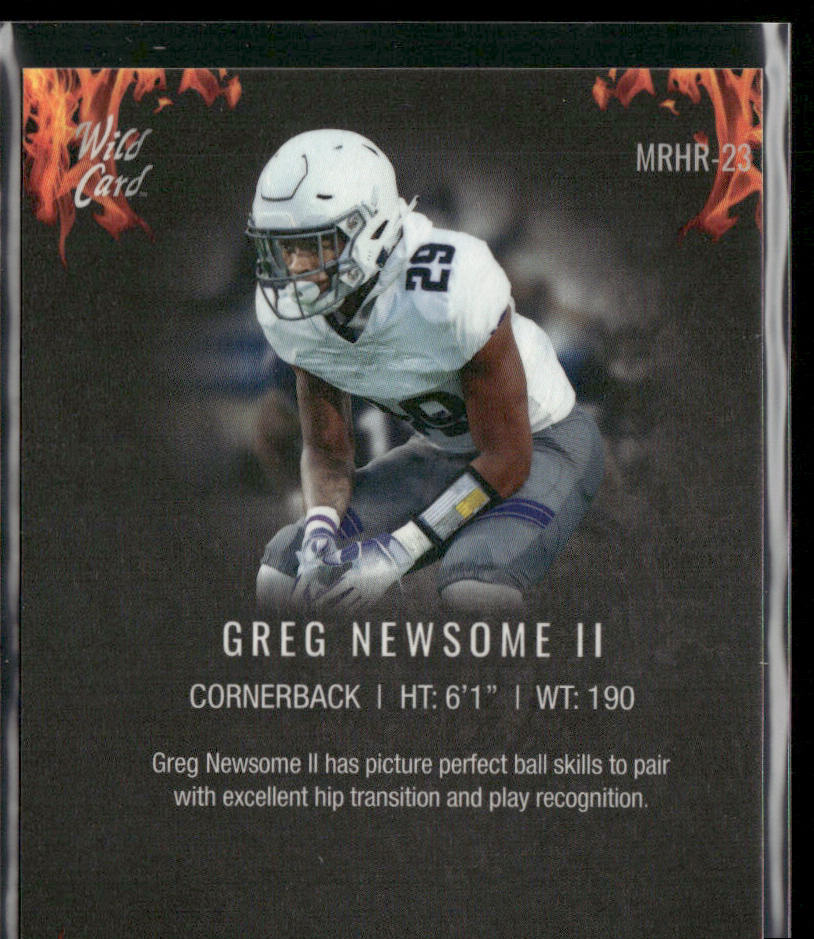 Greg Newsome II 2021 Wild Card Matte Red Hot Rookies Orange Flame #MRHR-23