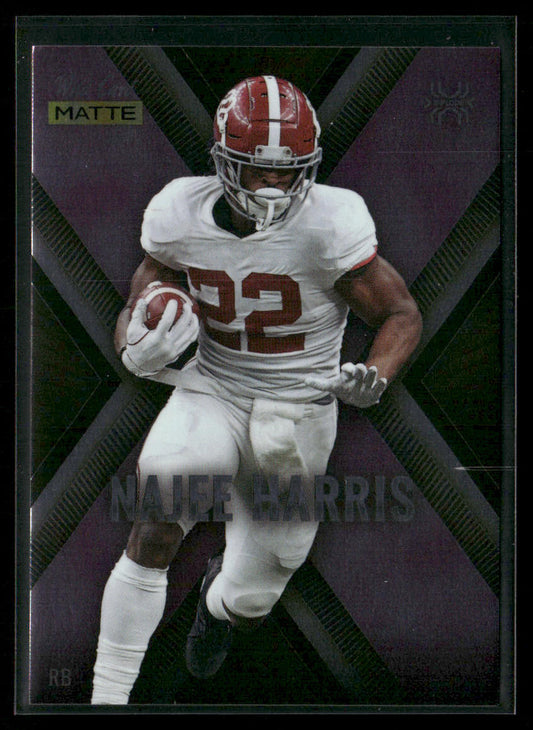 Najee Harris 2021 Wild Card Matte X-plode Purple/Black Matte in Gold #MXP-3