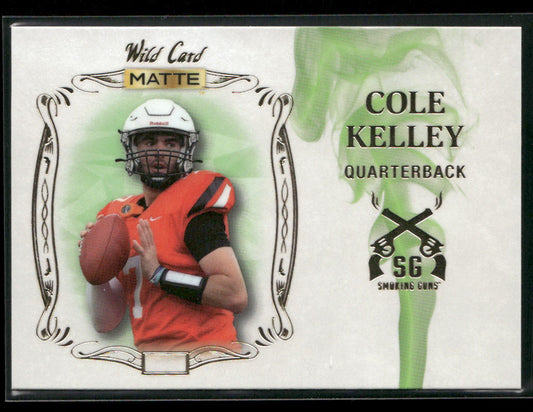 Cole Kelley 2022 Wild Card Matte Smoking Guns White/Green #SG-2 Lions