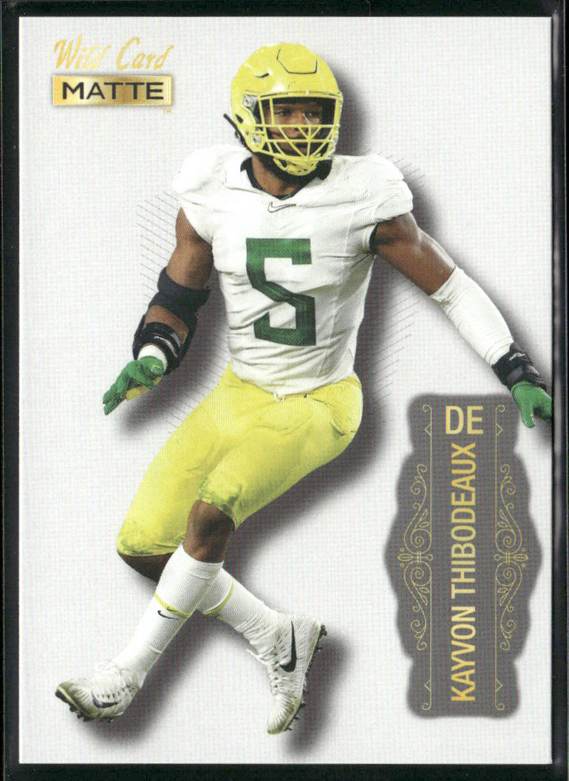 Kayvon Thibodeaux 2022 Wild Card Matte White #MB-73 Oregon Ducks