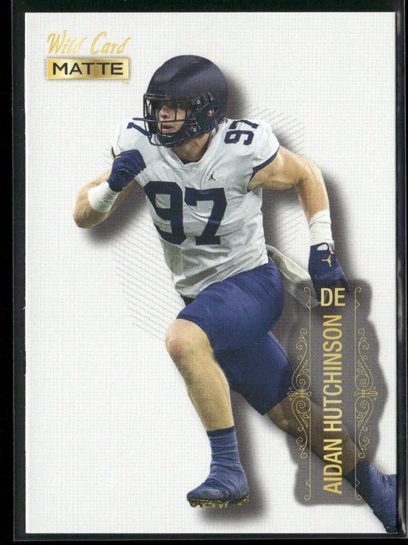 Aidan Hutchinson 2022 Wild Card Matte White #MB-2 Michigan Wolverines
