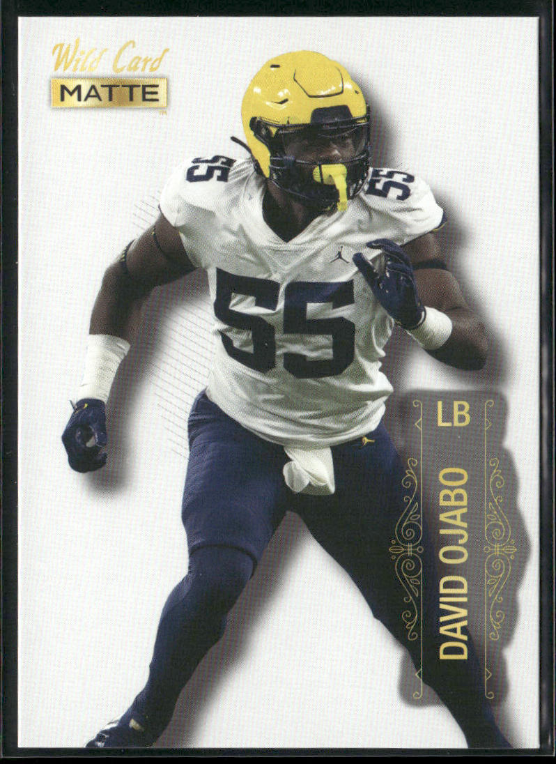 David Ojabo 2022 Wild Card Matte White #MB-31 Michigan Wolverines