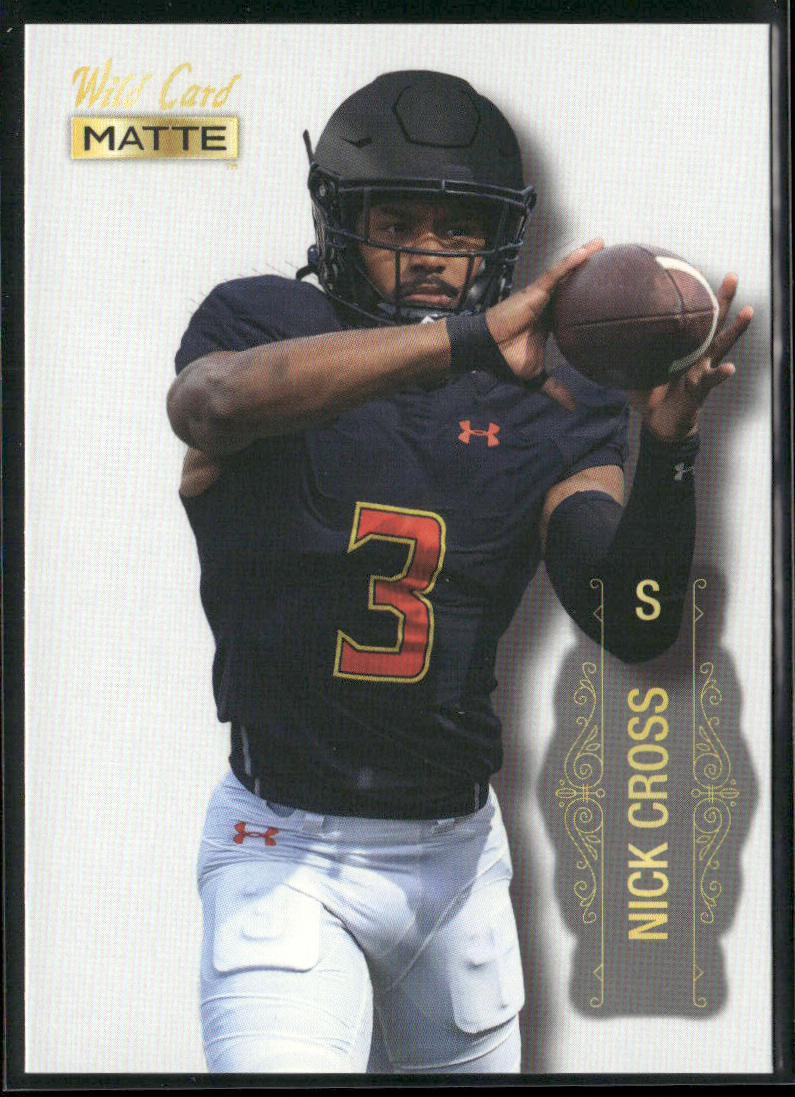 Nick Cross 2022 Wild Card Matte White #MB-132 Maryland Terrapins