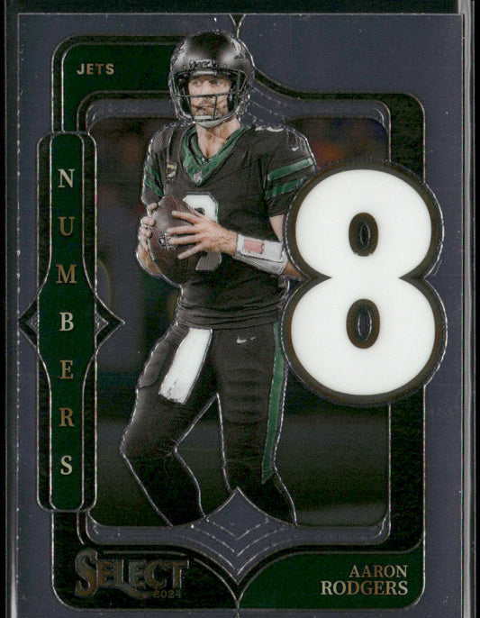 Aaron Rodgers 2024 Panini Select Select Numbers #16 New York Jets front