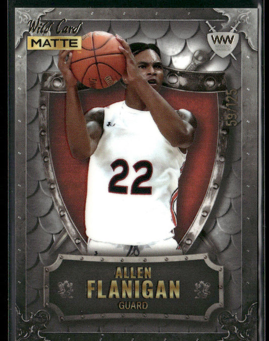 Allen Flanigan 2022 Wild Card Matte Weekend Warrior Silver/White/Red #WW-2 SN