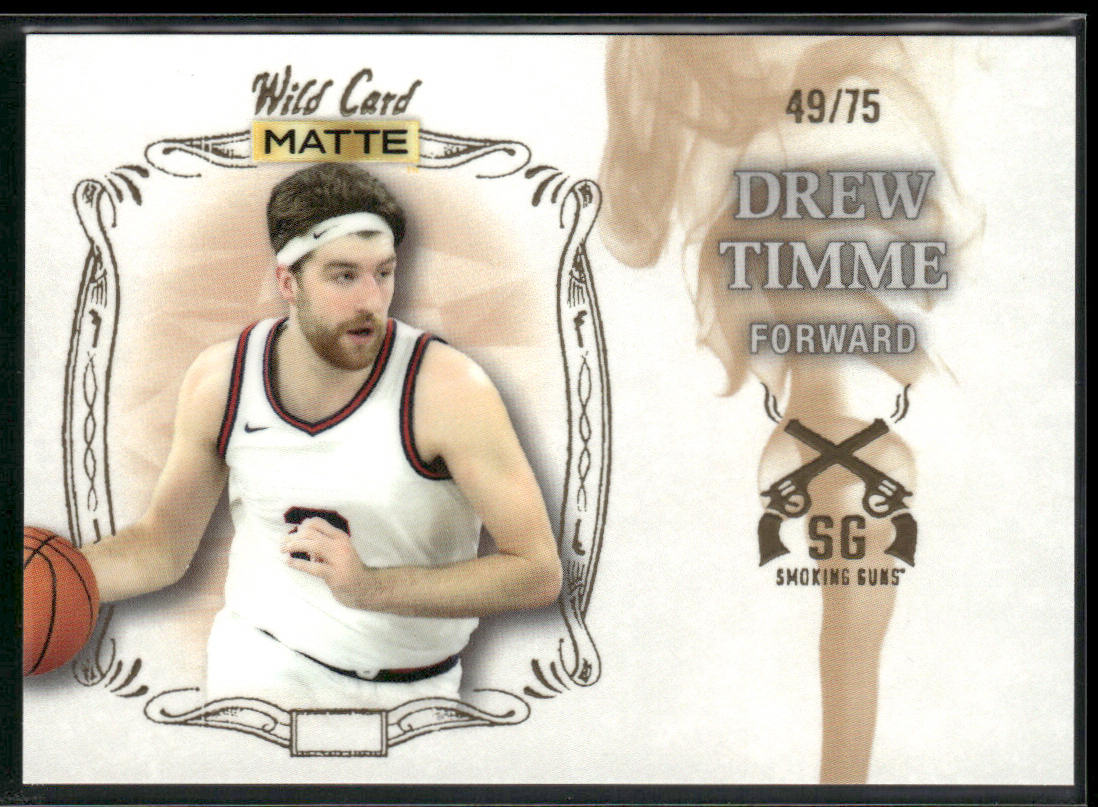 Drew Timme 2022 Wild Card Matte Smoking Guns White/Bronze #SG-5 SN