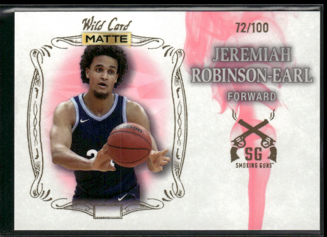 Jeremiah Robinson-Earl 2022 Wild Card Matte Smoking Guns White/Pink #SG-13 SN
