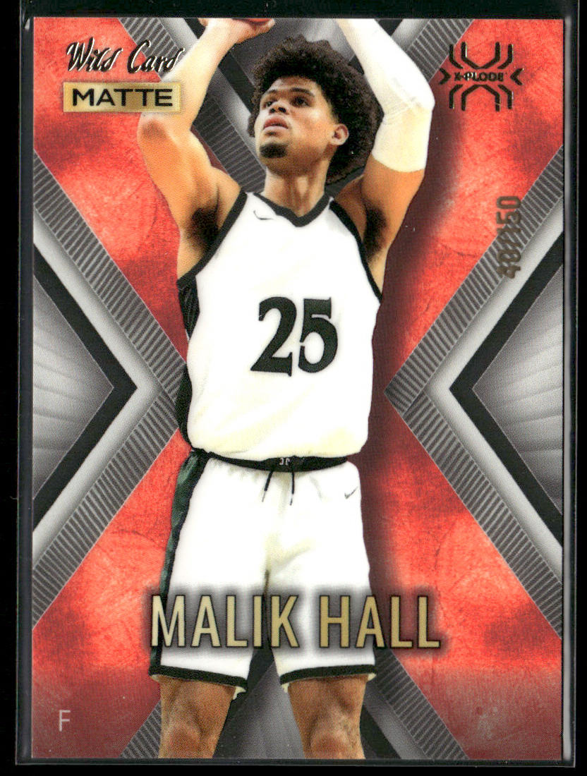 Malik Hall 2022 Wild Card Matte X-Plode White/Red X #MXP-31 SN