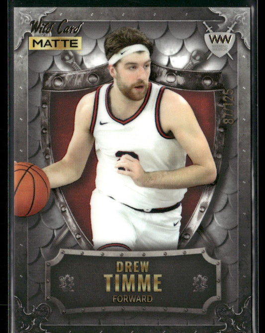 Drew Timme 2022 Wild Card Matte Weekend Warrior Silver/White/Red #WW-13 SN
