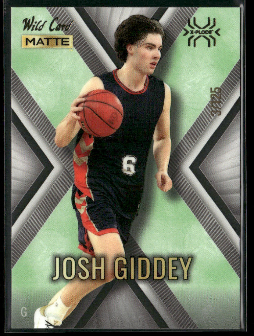 Josh Giddey 2022 Wild Card Matte X-Plode White/Green X #MXP-24 SN