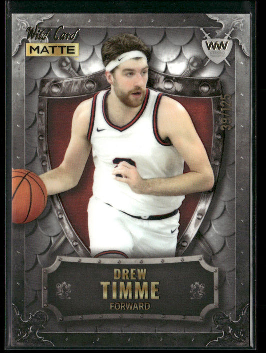 Drew Timme 2022 Wild Card Matte Weekend Warrior Silver/White/Red #WW-13 SN front