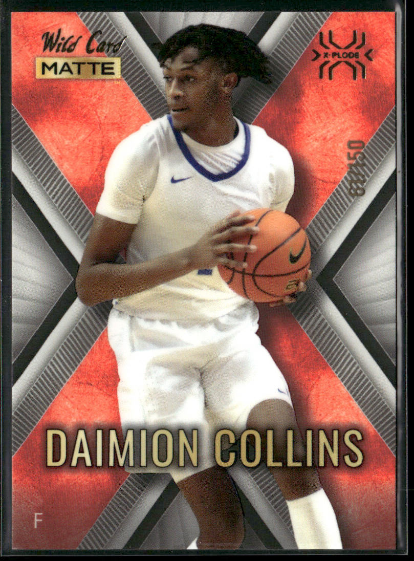 Daimion Collins 2022 Wild Card Matte X-Plode White/Red X #MXP-8 SN