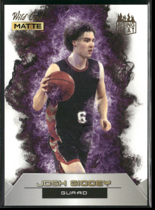 Josh Giddey 2022 Wild Card Matte Rising Heat White/Purple #RH-14 City Thunder