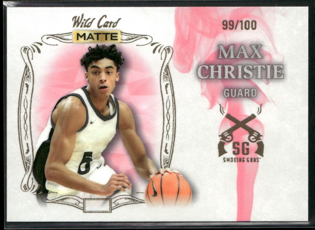 Max Christie 2022 Wild Card Matte Smoking Guns White/Pink #SG-20 SN