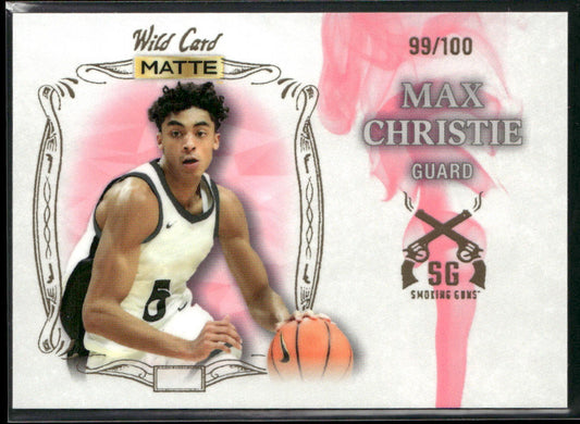 Max Christie 2022 Wild Card Matte Smoking Guns White/Pink #SG-20 SN